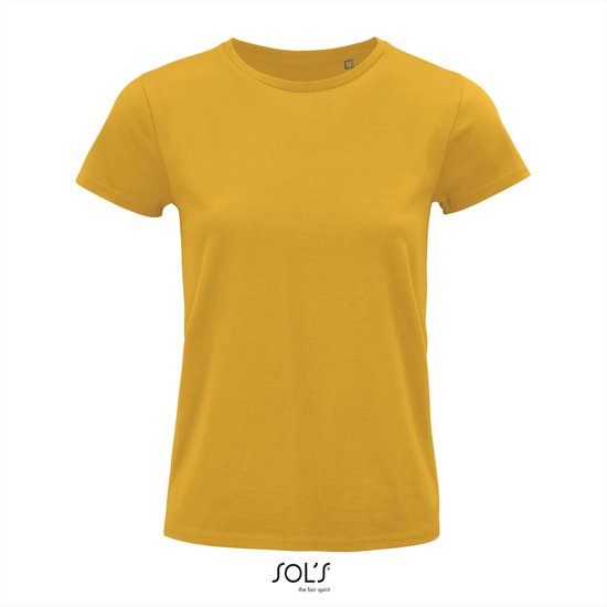 SOL'S - Pioneer T-Shirt dames - Geel - 100% Biologisch Katoen - XXL