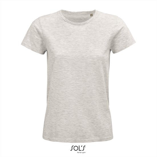SOL'S - Pioneer T-Shirt dames - Asgrijs - 100% Biologisch Katoen - S