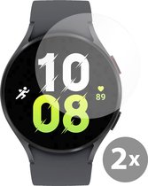 Cazy Tempered Glass Screenprotector geschikt voor Samsung Galaxy Watch4/5 44mm - Transparant - 2 stuks