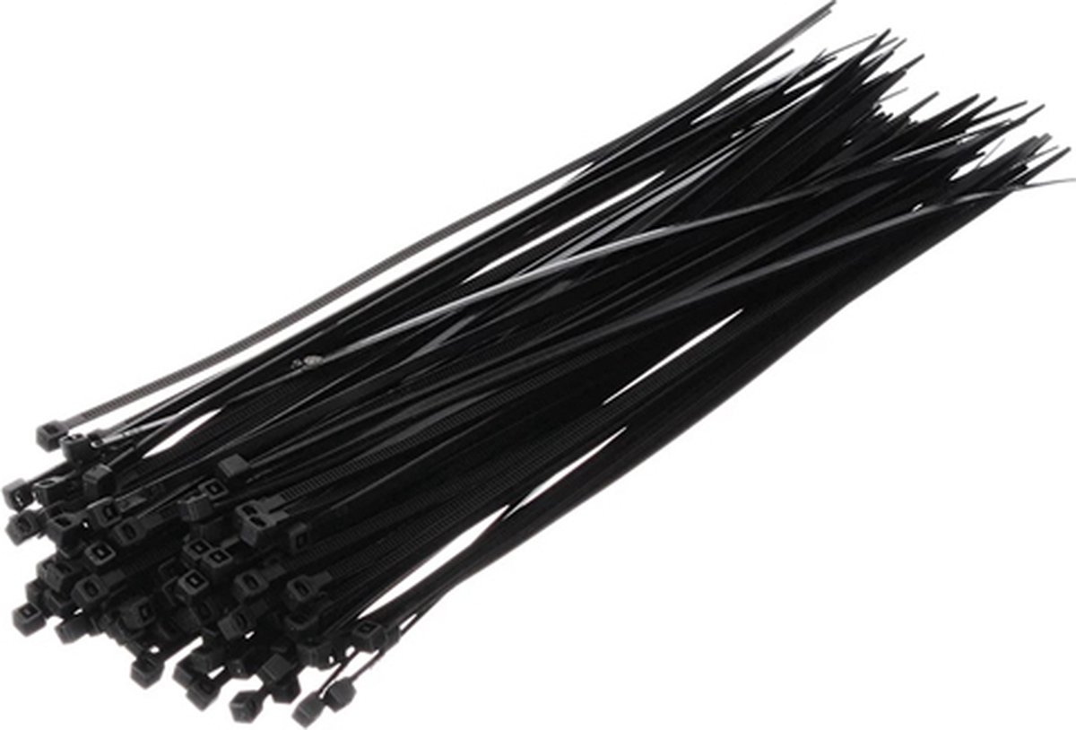 Ohmeron Nylon kabelbinders / tie wraps 150x3,6mm - Zwart- 100 stuks