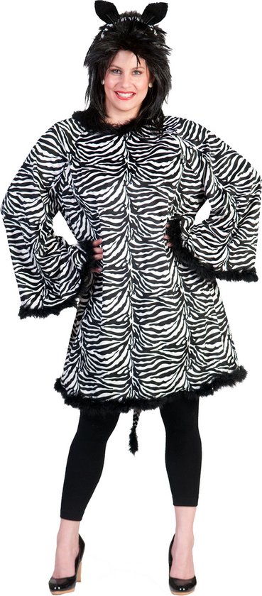 Pierros - Zebra Kostuum - Gestreept Zebra Kostuum Meisje - - One Size - Carnavalskleding - Verkleedkleding