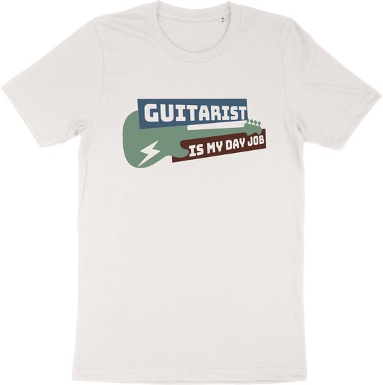 Gitaar Liefhebber T Shirt - Muzikant - Vintage Wit - S