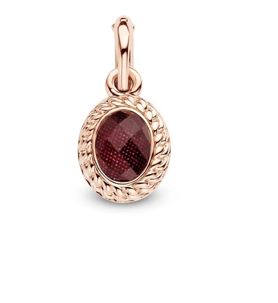 T-Moda bedel – TM6142BO (2P) – 18karaat rosé goud - zilver – bergkristal - sale Juwelier Verlinden St. Hubert - van €599,= voor €499,=
