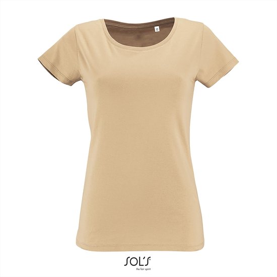 SOL'S - Milo T-Shirt dames - Zand - 100% Biologisch Katoen - S