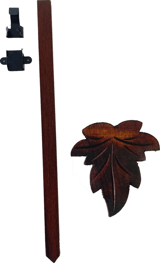 Slinger voor Koekoeksklok, bruin gebeitst, klein type, 190 mm.