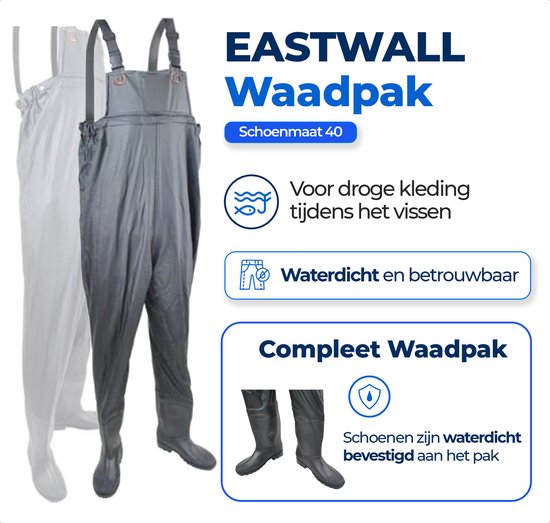 Croch Waterbroek voor heren en dames, waterdicht met rubberen laarzen