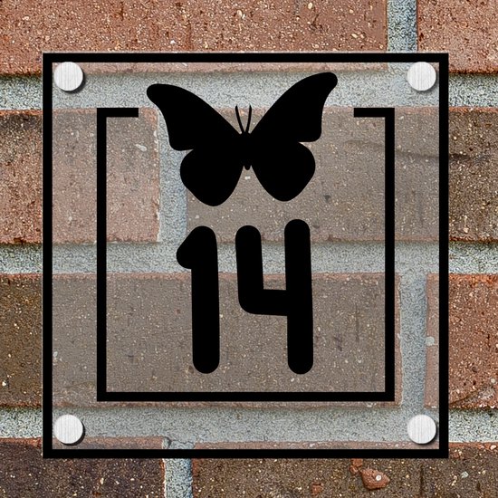 Plaque signalétique porte d'entrée Maison - Signe - Nom et numéro de maison  - 15 x 15... | bol.com