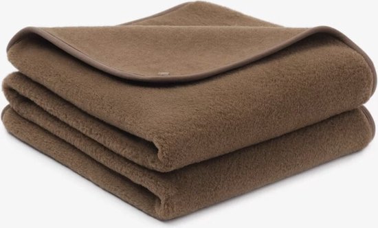 WOLLIES Amsterdam Wieg Deken - Bruin - Merino Wol - 75 x 100cm