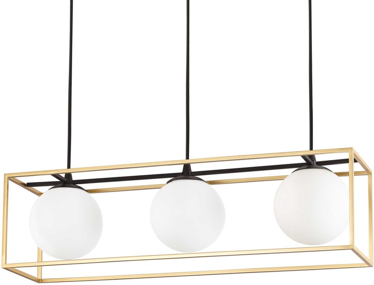 Ideal Your Lux - Hanglamp Landelijk - Metaal - E14 - Voor Binnen - Lamp - Lampen - Woonkamer - Eetkamer - Slaapkamer - Zwart