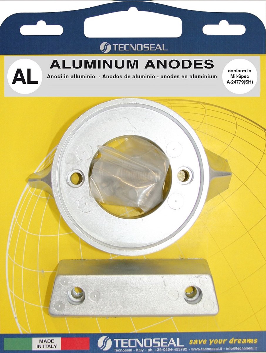 Tecnoseal Aluminium anode pack Volvo 290