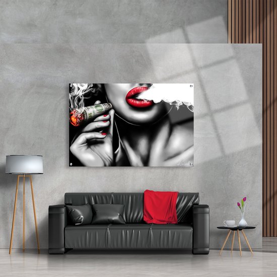 Luxe Plexiglas Schilderij Smoking Bill | 90x60 | Woonkamer | Slaapkamer | Kantoor | Muziek | Design | Art | Modern | ** 5MM DIK**