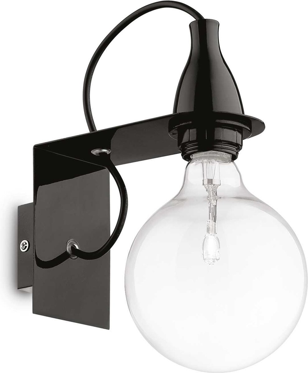 Ideal Your Lux - Wandlamp Landelijk - Metaal - E27 - Voor Binnen - Lamp - Lampen - Woonkamer - Eetkamer - Slaapkamer - Zwart