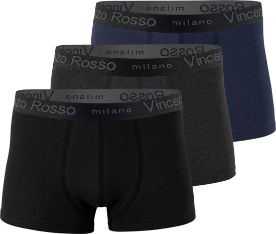 6-pack Boxershorts Vincenzo Rosso Grijs Katoen MAAT XL