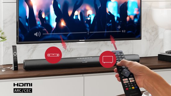 Sharp HT-SB100 2.0 soundbar - 75W - zwart van Sharp — afbeelding 4