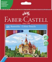 Crayon de couleur Boîte en carton hexagonal Château Faber-Castell avec 48 pièces