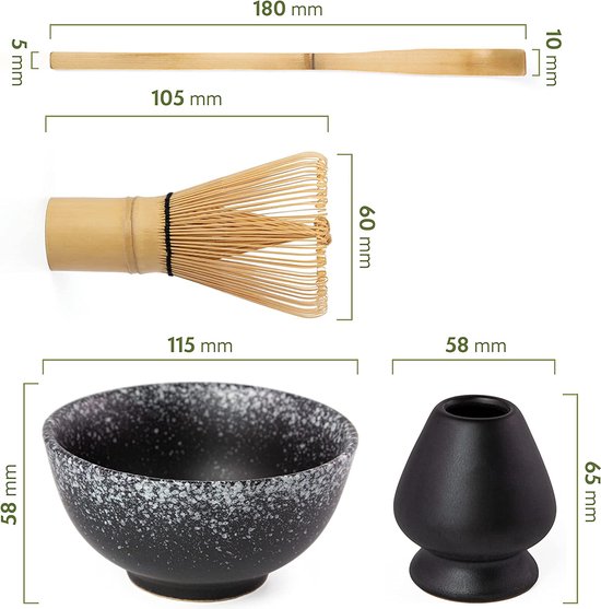 Fouet à Matcha Bambou Naturel - Kit Complet Traditionnel Cérémonie Thé Japonaise