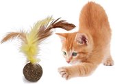 New Age Devi | Boule Herbe à chat avec plume | Jouets pour chats amusants et délicieux | Jouets pour Chats