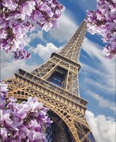 Diamond painting op kader "Eiffel Tower" 40x50 cm Ronde Steentjes