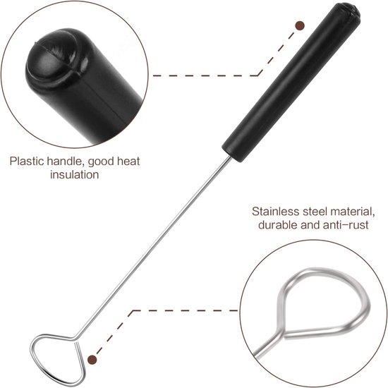 Déglon 3-tanden chocoladevork – precisie en duurzaamheid – zwart – 21 cm