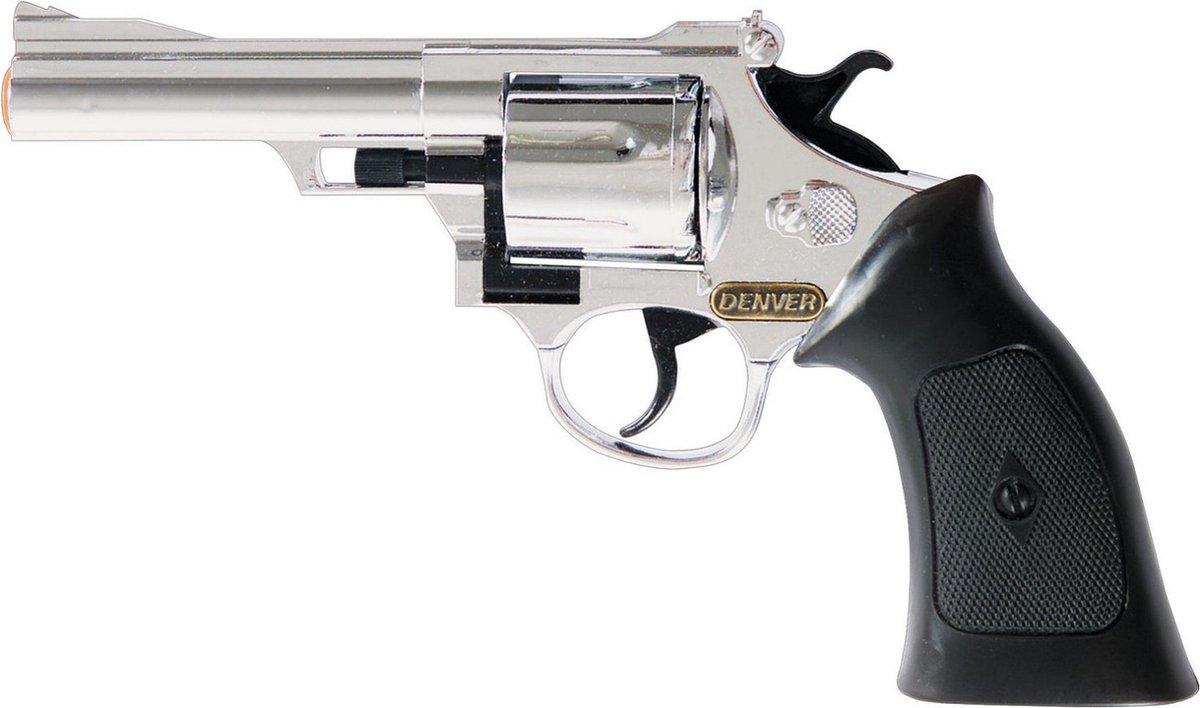 Wicke - Cowboy speelgoed revolver/pistool kunststof 12-schots plaffers - Wicke Euro Caps