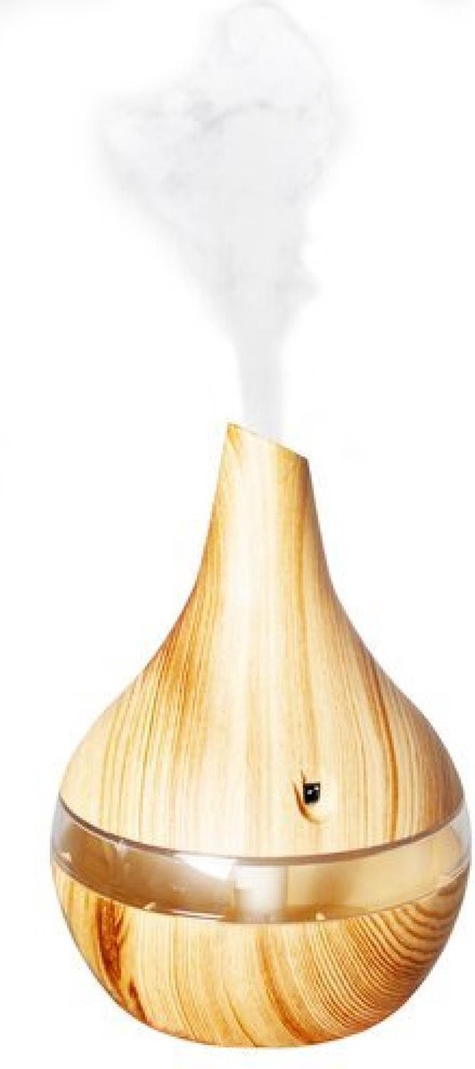 Borvat® | Geurverspreider | Luchtbevochtiger | Humidifier 300mL | Vernevelaar | Waterverdamper | USB 4in1 LED | lichtrbruin
