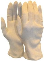 Interlock handschoen, herenmaat (200 grams) écru - 12 paar maat XL/10