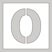 Spuitsjabloon letter O - dibond 400 x 400 mm