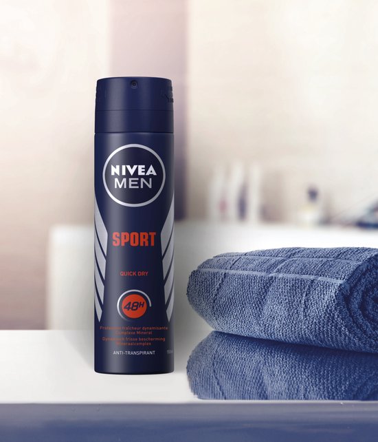 NIVEA MEN Sport - 6 x 150 ml - Voordeelverpakking - Deodorant Spray - NIVEA