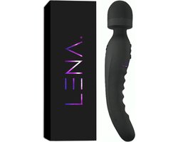 Lena 2-in-1 Vibrator - Clitoris & G-spot Stimulator - Vibrators voor Vrouwen – Magic Wand – Dildo – Seks Toys voor Vrouwen en Koppels - Waterdicht & Stil – Seksspeeltjes – Zwart