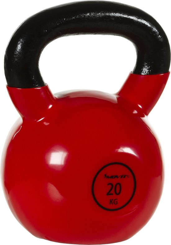 Kettlebell Kettlebells Gewichten Kettlebell 20 kg Rood Zwart