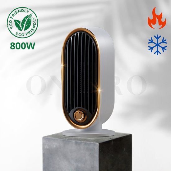 Oneiro's Elektrische Ventilator kachel DOUBLE ECO™ 800W Koele en warme lucht  - 13 x 26... | bol.com