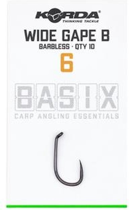Korda Basix Wide Gape Barbless #2 van Korda — afbeelding 3