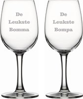 Witte wijnglas gegraveerd - 36cl - De Leukste Bomma-De Leukste Bompa