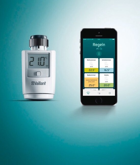 Tête de Robinet de Radiateur Vaillant ambiSENSE VR50 - Compatible avec Systèmes Vaillant eBUS (Depuis 2007)