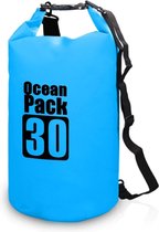 Fish Life Drybag 30L - Waterdichte Tas - Ocean Pack - Droogtas Licht BLauw