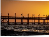 PVC Schuimplaat - Pier bij Zondsondergang - 80x60 cm Foto op PVC Schuimplaat (Met Ophangsysteem)