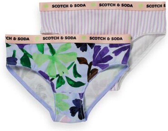 Scotch & Soda - 2-Pack Slip Print - Maat: 122-128