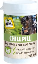 VITALstyle Chillpill - Paarden Supplement - Bij Stress En Spanning - Met o.a. Agaricus Blazei & Calcium - 200 stuks