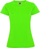 Limoen Groen dames sportshirt korte mouwen MonteCarlo merk Roly maat S