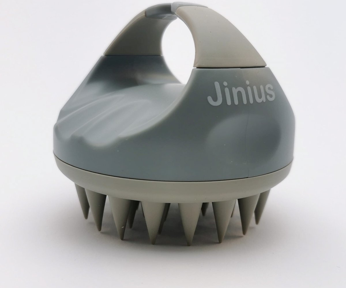 Scalp Massager - Massage Borstel Hoofdhuid - Brush - Siliconen Haarbostel - Grijs - Massage - Stress Vrij - Gezonde Hoofdhuid - Verminder Van Roos - Roosvrij - Gezond Haar