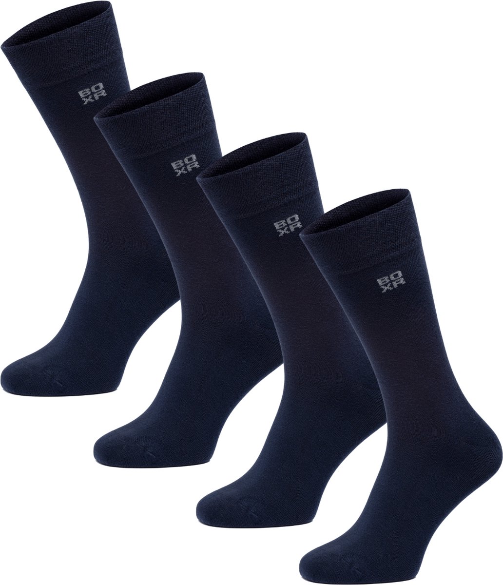 BOXR Underwear - Bamboe sokken - Bamboe Sokken Dames & Heren - Zijdezacht - Naadloos - Lange sokken - 39/42 - Marineblauw
