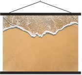 Porte-affiche avec affiche - Affiche scolaire - Plage - Été - Mer - 150x113 cm - Lattes noires