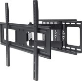 MH Universal Flat-Panel TV Full-Motion Wall Mount, 37 to 70, Single-Link Swing Arm, Steel, Black