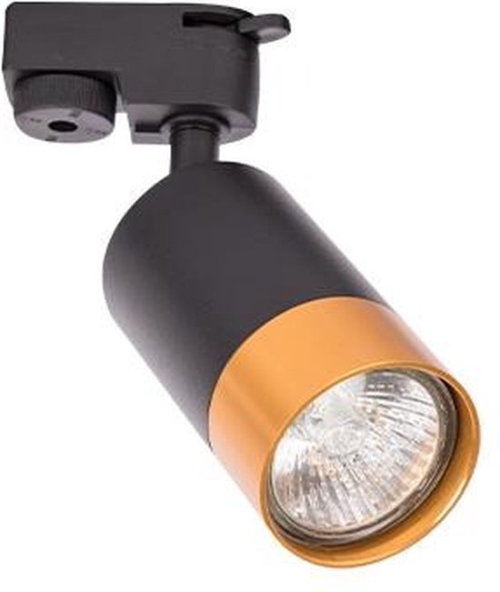 LED tracklight - Railspot - 1 fase - GU10 fitting - 55mm - Zwart/goud