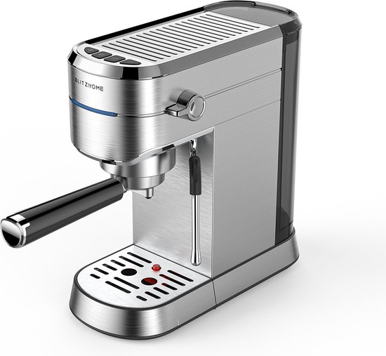 BlitzHome® Pistonmachine Espressomachine - 15 Bar 1250~1450W NTC - Nauwkeurige Temperatuurregeling | Veilige Bescherming | Volledig metalen Romp