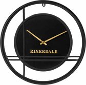 Riverdale - Wandklok Dean Rond - Ø50cm - zwart Zwart