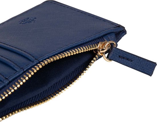 Draeger Paris 1886 Portafoglio Piatto Uomo In Blu Reale - 12x2x9 Cm - Pratico E Regalo Elegante