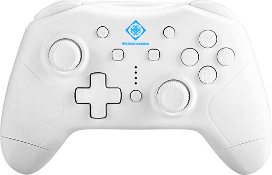 Foto: Deltaco gam 103 w draadloze pro controller geschikt voor nintendo switch android wit