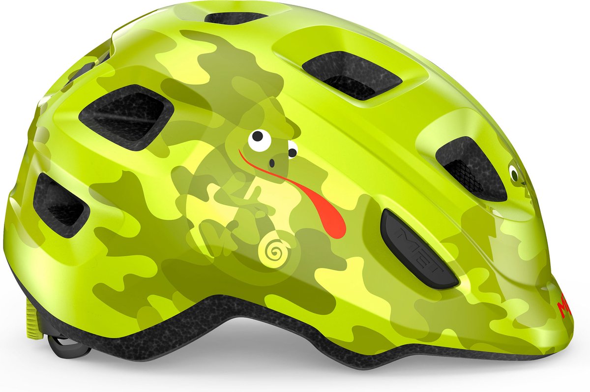 MET Hooray Kinderhelm – Fietshelm Kinderen - Maat S/M (52-55cm) – Lime Chameleon Glossy