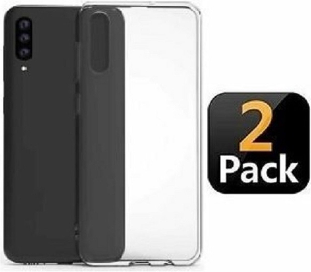 Samsung A20 Hoesje TPU Siliconen Transparant 2x